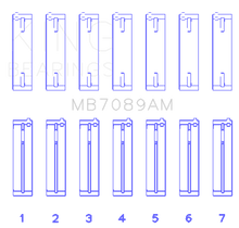 Load image into Gallery viewer, King Engine Bearings Audi/Volkswagen ABV/AES/AUE Crankshaft Main Bearing Set (Set of 7) - Size STD