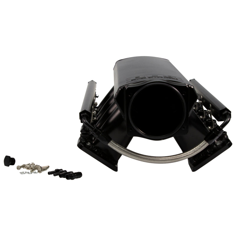 Fast Intake Manifold, Rhs Sheet Met Al, Ls Cathedral Port, Black W/ Fuel Rail Kit