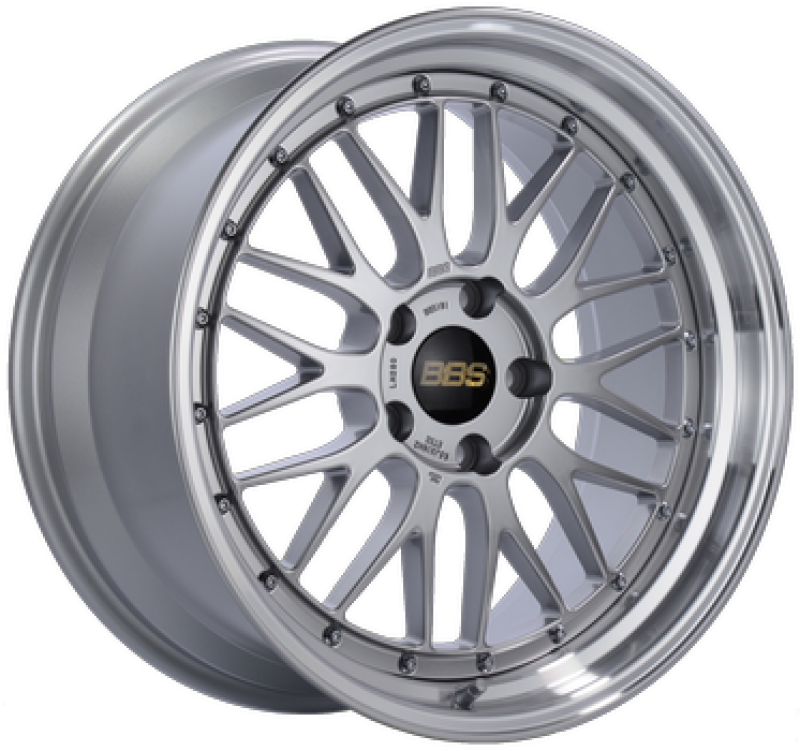 BBS LM 19x9 5x112 ET34 Diamond Silver Center Diamond Cut Lip Wheel - 82mm PFS/Clip Required