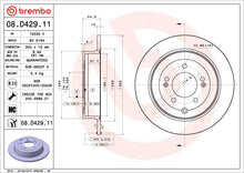 Load image into Gallery viewer, Brembo OE 16-21 Hyundai Tucson/17-22 Kia Sportage UV Coated Brake Disc - Rear