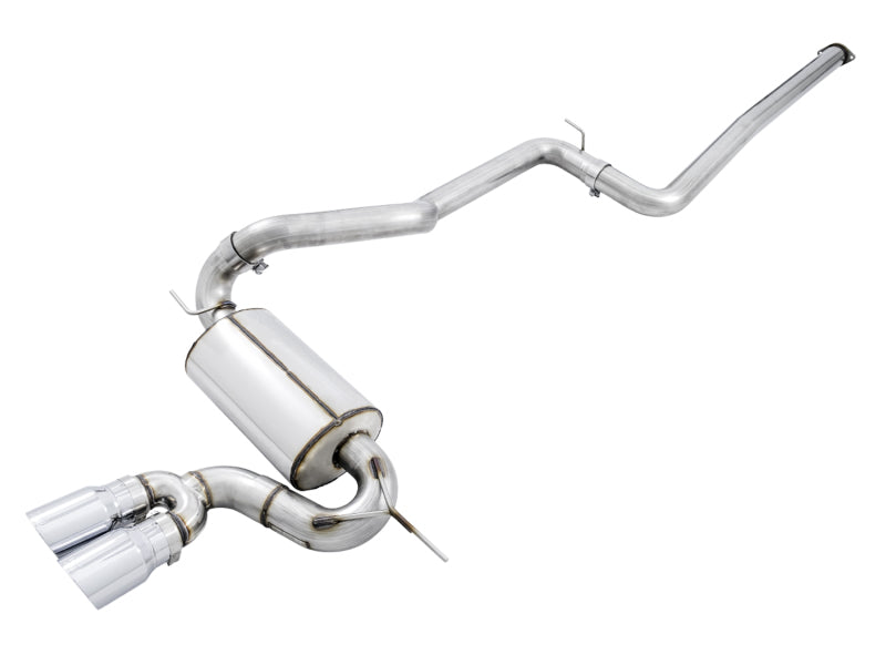 AWE Tuning Ford Focus ST Touring Edition Cat-Back Exhaust - Non-Resonated - Chrome Silver Tips