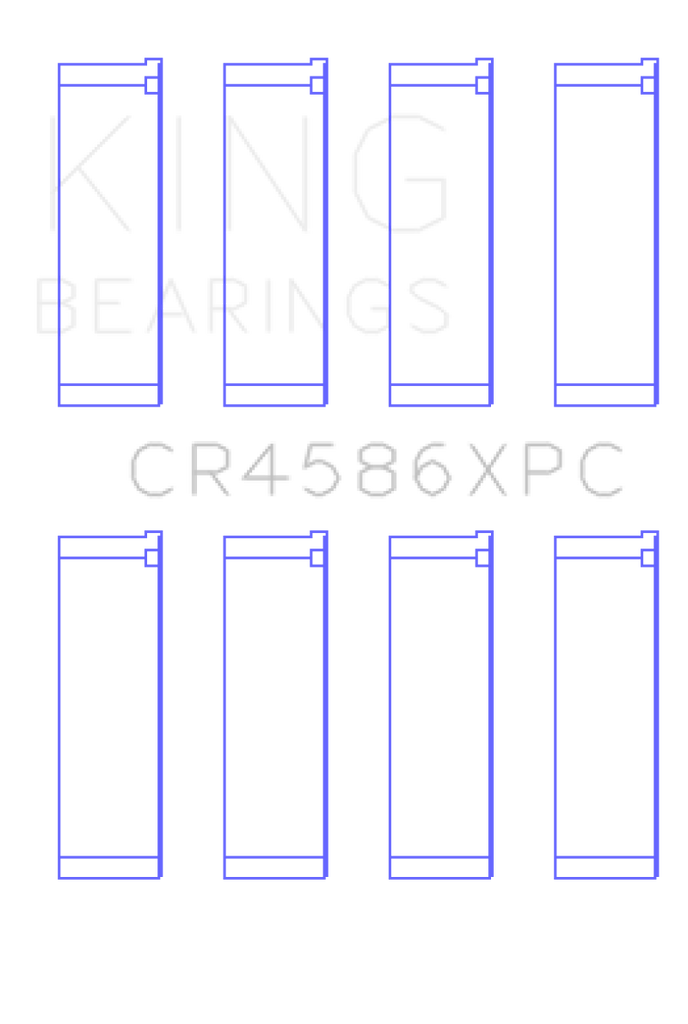 King Engine Bearings Mitsubishi 4B11T (Size 0.25) Coated Performance Rod Bearing Set